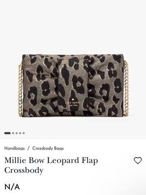 Kate Spade New York Millie Bow Leopard Flap Crossbody/Clutch